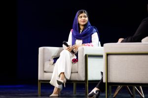 Malala Yousafzai speaks at the Qualtrics X4 Summit. Source: Qualtrics